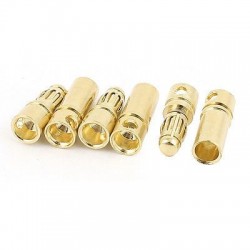 3.5 mm Gold Connectors Male/Female(3lü Set)