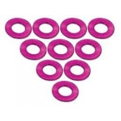 Aluminium M3 Flat Washer 0.5mm (10 Pcs) - Pink