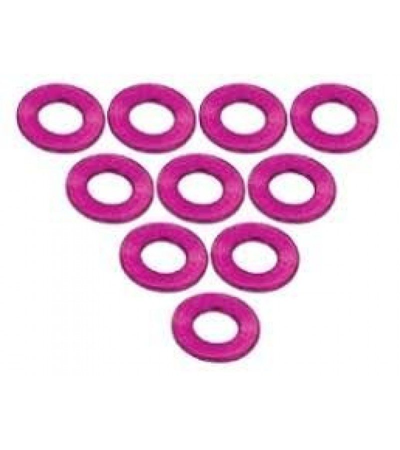 Aluminium M3 Flat Washer 0.5mm (10 Pcs) - Pink