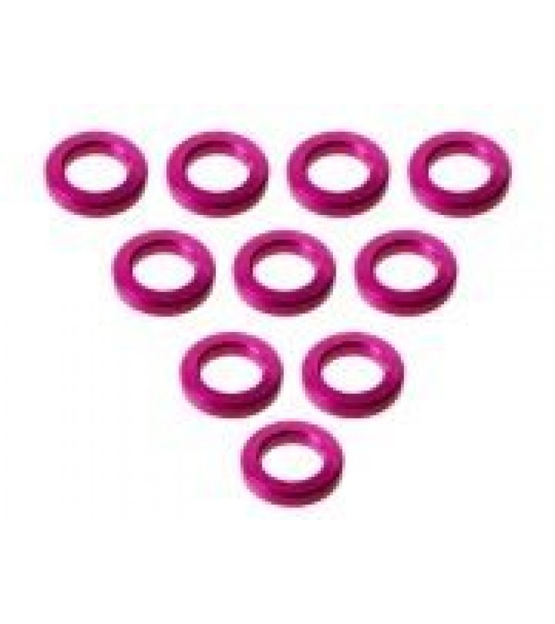 Aluminium M3 Flat Washer M3 x 5 x 1mm (10 Pcs) - Pink Aluminium M3 Flat Washer M3 x 5 x 1mm (10 Pcs) - Pink