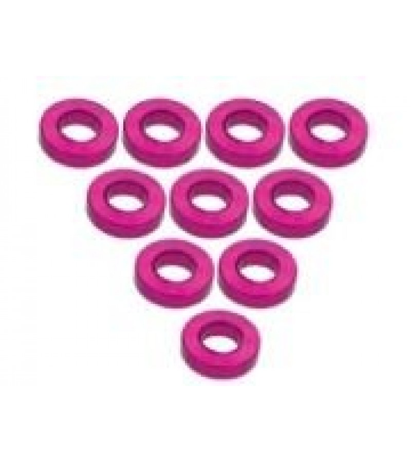 Aluminium M3 Flat Washer 1.5mm (10 Pcs) - Pink