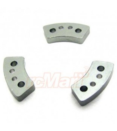 Traxxas 7075-T6 Aluminum Hard Anodized Slipper Clutch Pads 3 pcs Silver